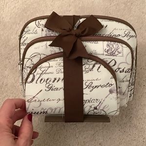 NWOT Set of 3 Makeup/Accessory Bags
